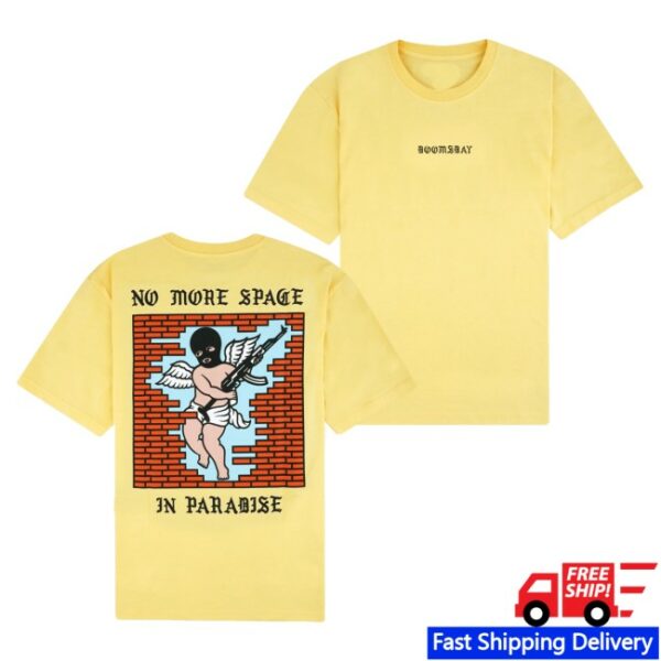kenny Doomsday Society Merch No More Space Shirt Golden Yellow0