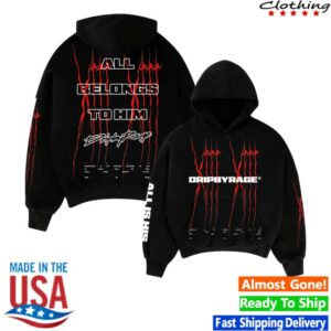 kenny Drip By Rage Merch Store 1313 All Is His Boxy Hoodiess