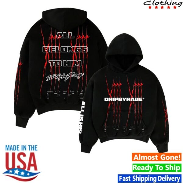 kenny Drip By Rage Merch Store 1313 All Is His Boxy Hoodiess