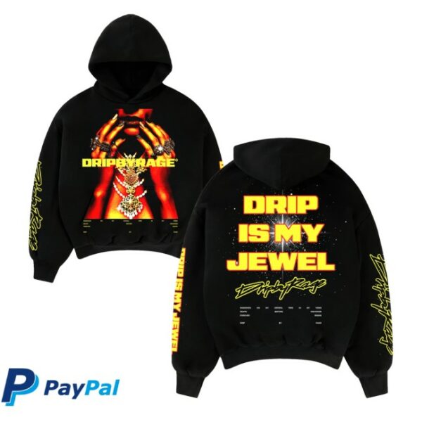 kenny Drip By Rage Merch Store Drip Is My Jewel Big Print Boxy Hoodiess