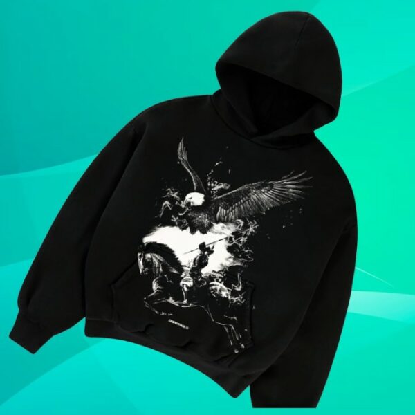 kenny Drip By Rage Merch Store No Fear Black Big Print Boxy Hoodies