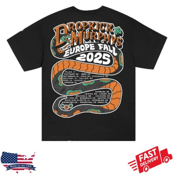 kenny Dropkick Murphys Merch Store Fall Eu Tour 2025 Shirts