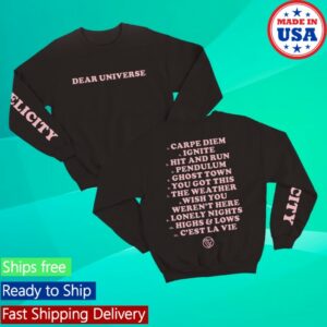 kenny Felicity Merch Dear Universe Black Sweatshirt1 kenny Felicity Merch Dear Universe Black Sweatshirt1