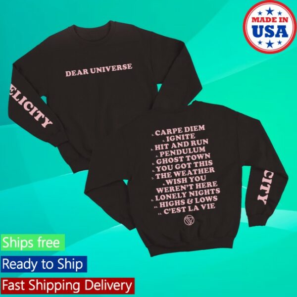 kenny Felicity Merch Dear Universe Black Sweatshirt1