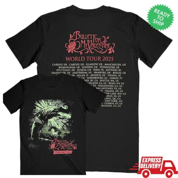 kenny Gig Merch Shop Store Bullet For My Valentine Tears Dont Fall 2025 Tour Classic Shirt