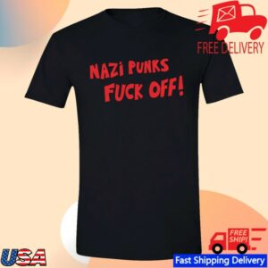 kenny Hello Merch Dead Kennedys Nazi Punks Fuck Off Text Only Black Shirt