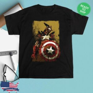 kenny Heroes Villains Merch Store Marvel Zombies Captain America Crows Tee