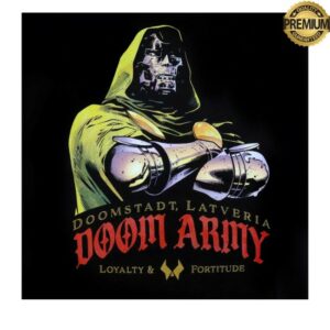 kenny Heroes Villains Store Merch Marvel Doctor Doom Army Forge Tee kenny Heroes Villains Store Merch Marvel Doctor Doom Army Forge Tee