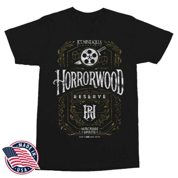 kenny Ice Nine Kills Merch Horrorwood Reserve Black Tee