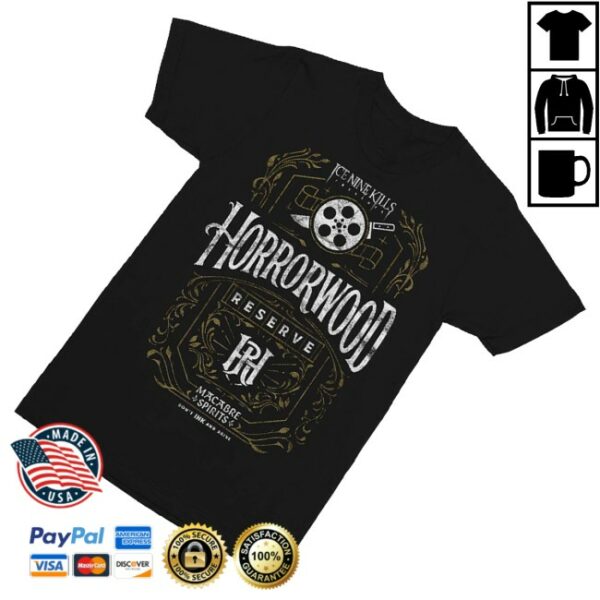 kenny Ice Nine Kills Merch Horrorwood Reserve Black Tee1