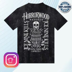kenny Ice Nine Kills Merch Store Horrorwood Reserve Vintage Black Tee