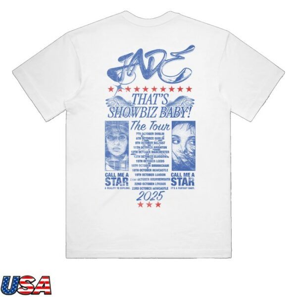 kenny Jade Merch Store Thats Showbiz Baby The Tour Dateback Tee