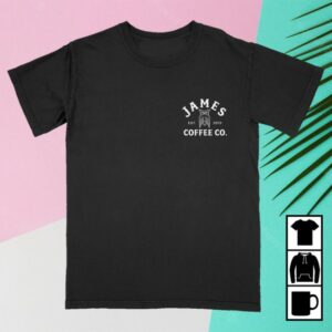 kenny James Coffee Co Merch James Arch Logo Shop Shirt Black0 kenny James Coffee Co Merch James Arch Logo Shop Shirt Black0