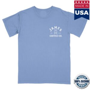 kenny James Coffee Co Merch James Arch Logo Shop Shirt Light Blue0 kenny James Coffee Co Merch James Arch Logo Shop Shirt Light Blue0