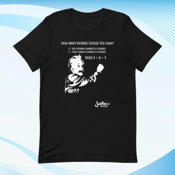 kenny Justinguitar Merch Store Einstein Guitar Equation Shirt
