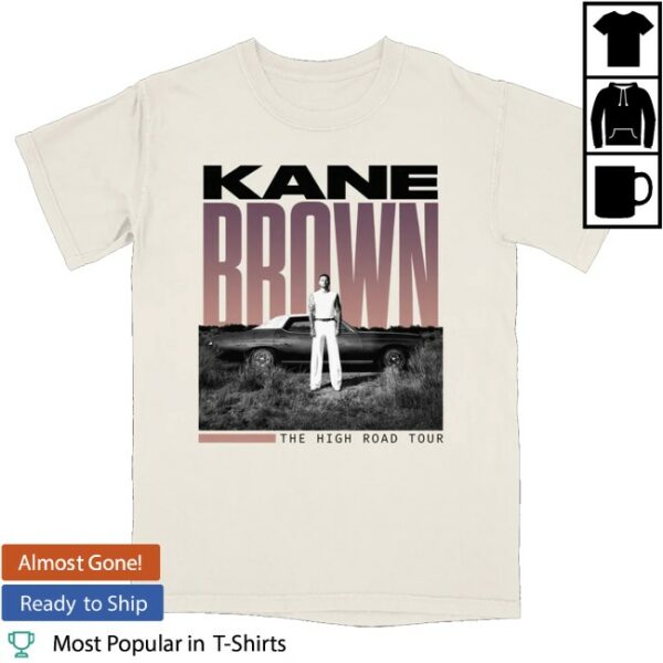 kenny Kane Brown Merch The High Road Tour Tee Cream