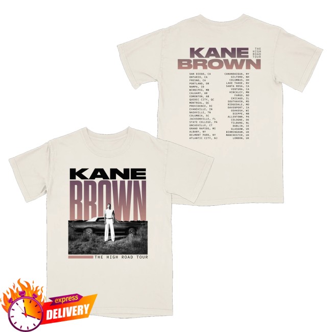 kenny Kane Brown Merch The High Road Tour Tee Cream1 kenny Kane Brown Merch The High Road Tour Tee Cream1