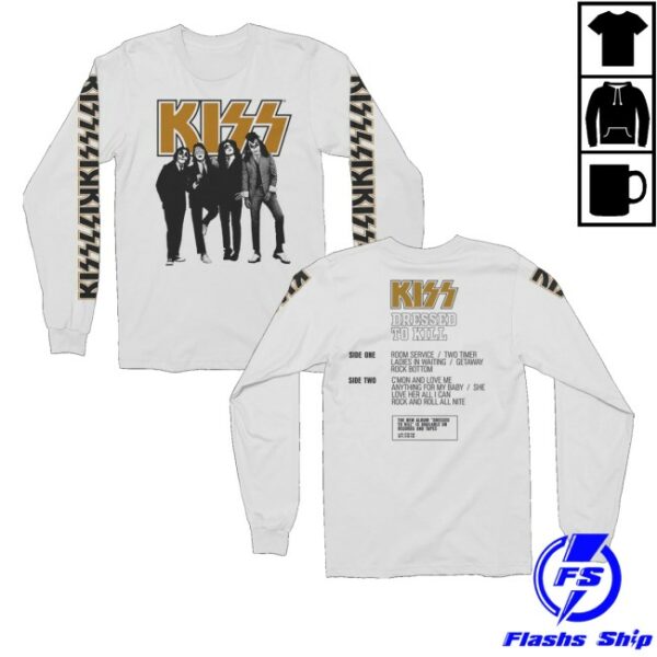 kenny Kiss Merch Store Dressed To Kill 50Th Anniversary Long Sleeve Shirtss
