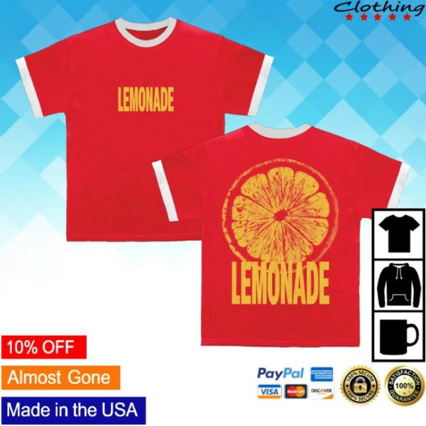 kenny Louis Tomlinson Merch Store Lemonade Red Ringer Shirtss