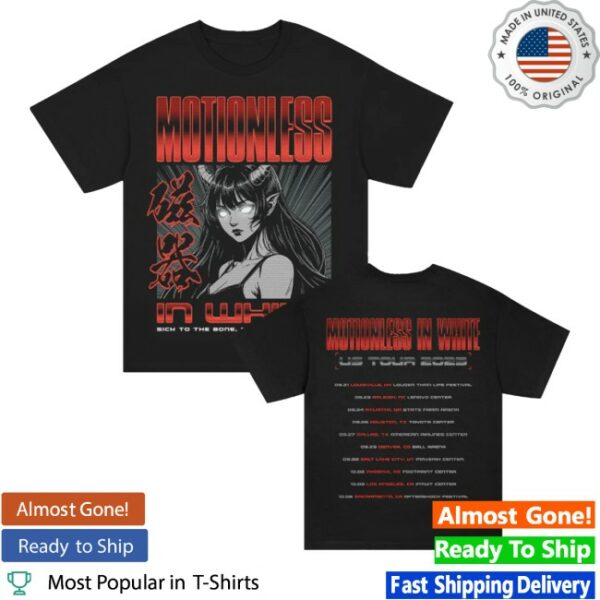 kenny Motionless In White Store Merch Fall 2025 Tour Dates Shirt