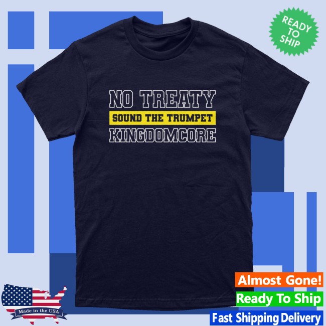 kenny No Treaty Store Merch Trumpet X Kingdomcore Shirt Navy kenny No Treaty Store Merch Trumpet X Kingdomcore Shirt Navy