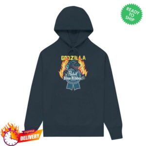 kenny Pabst Blue Ribbon Merch Store Shop Flamed Godzilla Navy Hoodie kenny Pabst Blue Ribbon Merch Store Shop Flamed Godzilla Navy Hoodie