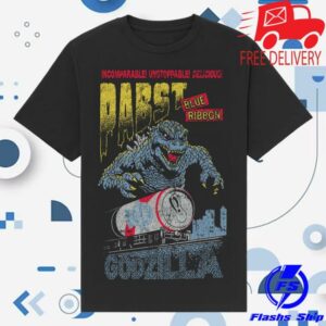 kenny Pabst Blue Ribbon Merch Store Shop Godzilla Runaway Pbr Train Black Shirt kenny Pabst Blue Ribbon Merch Store Shop Godzilla Runaway Pbr Train Black Shirt