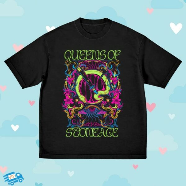 kenny Qotsa Merch Glow Psychedelic Emblem Shirt