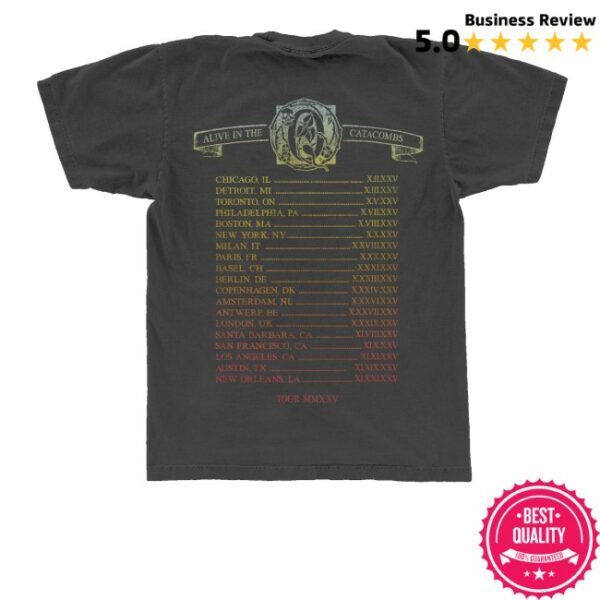 kenny Queens Of The Stone Age Merch Store Alive In The Catacombs Skull Tour Shirt