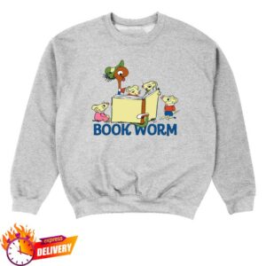 kenny Retrokid Merch Store Richard Scarry Bookworm Crewneck Grey kenny Retrokid Merch Store Richard Scarry Bookworm Crewneck Grey