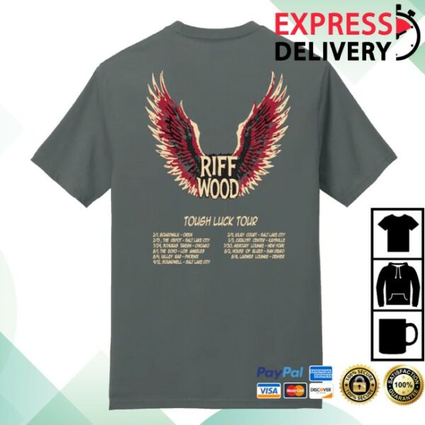 kenny Riff Wood Merch Store Exclusive Tough Luck Tour Wings Shirts