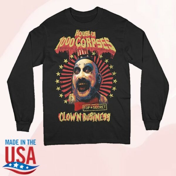 kenny Rob Zombie Merch Store Top Secret Clown Business Long Sleeve