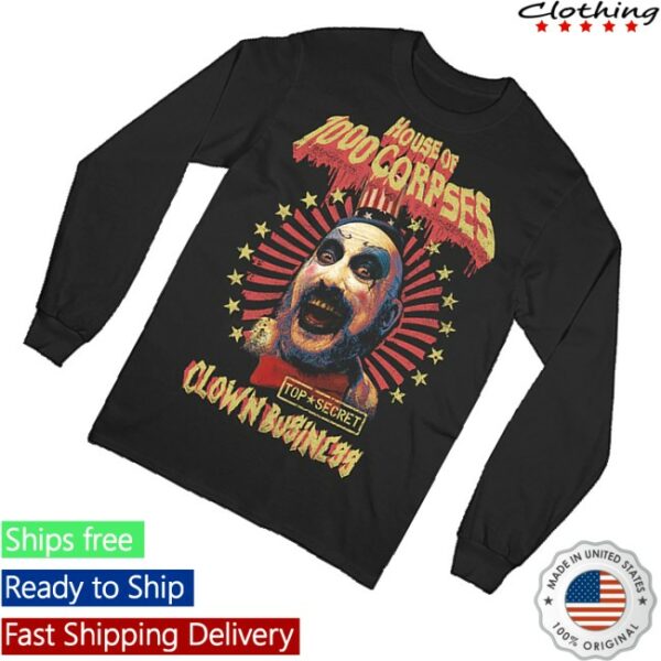 kenny Rob Zombie Merch Store Top Secret Clown Business Long Sleeves