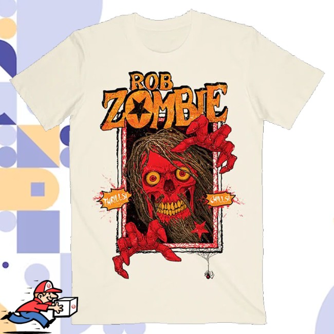 kenny Rob Zombie Merch Thrills N Chills Tee kenny Rob Zombie Merch Thrills N Chills Tee