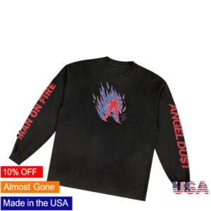 kenny Run For Cover Records Merch Shop Angel DuT Man On Fire Long Sleeve Shirtw kenny Run For Cover Records Merch Shop Angel DuT Man On Fire Long Sleeve Shirtw