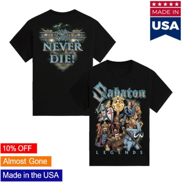 kenny Sabaton Store Merch Vault Of Legends Blue Shirtss