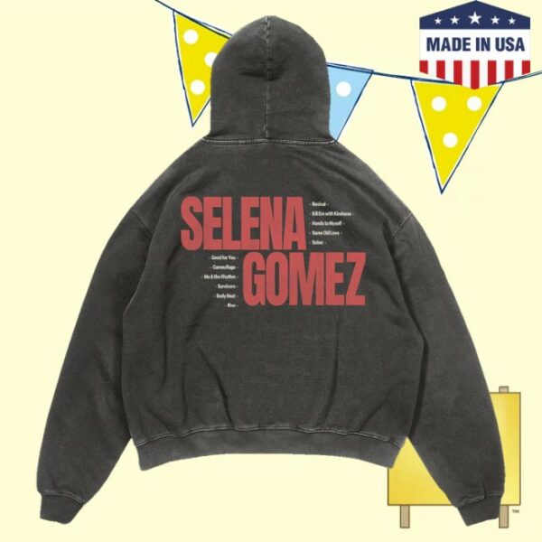 kenny Selena Gomez Merch Revival Washed Photo Hoodie