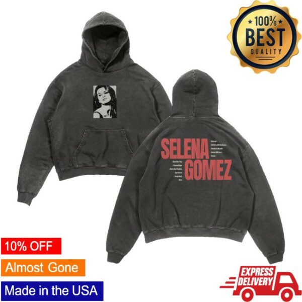 kenny Selena Gomez Merch Store Revival Washed Photo Hoodiess