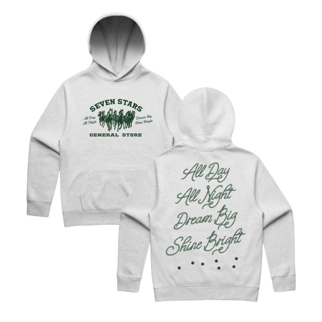 kenny Seven Stars General Store Merch 7Sgs All Day All Night Pullover Hoodie In Ashss kenny Seven Stars General Store Merch 7Sgs All Day All Night Pullover Hoodie In Ashss