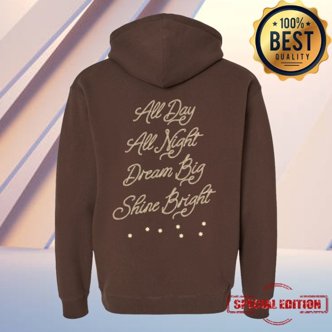 kenny Seven Stars General Store Merch 7Sgs All Day All Night Pullover Hoodie In Brown kenny Seven Stars General Store Merch 7Sgs All Day All Night Pullover Hoodie In Brown