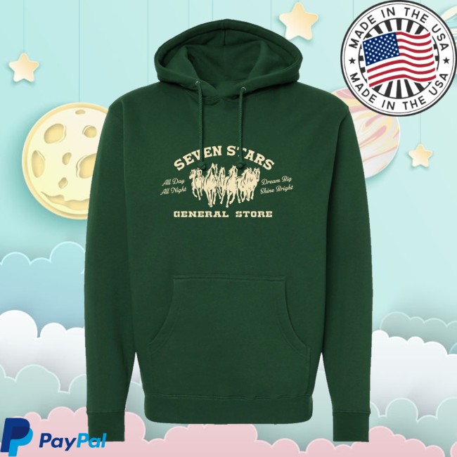 kenny Seven Stars General Store Merch 7Sgs All Day All Night Pullover Hoodie In Dark Greens kenny Seven Stars General Store Merch 7Sgs All Day All Night Pullover Hoodie In Dark Greens