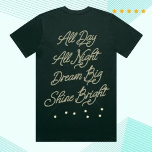 kenny Seven Stars General Store Merch 7Sgs All Day All Night Tee In Forest Green kenny Seven Stars General Store Merch 7Sgs All Day All Night Tee In Forest Green