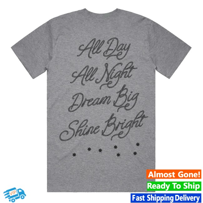 kenny Seven Stars General Store Merch 7Sgs All Day All Night Tee In Sport Grey kenny Seven Stars General Store Merch 7Sgs All Day All Night Tee In Sport Grey