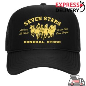 kenny Seven Stars General Store Merch 7Sgs Printed Trucker Snapback Hat In Black