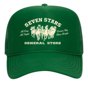 kenny Seven Stars General Store Merch 7Sgs Printed Trucker Snapback Hat In Kelly Green