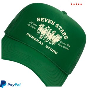 kenny Seven Stars General Store Merch 7Sgs Printed Trucker Snapback Hat In Kelly Greens
