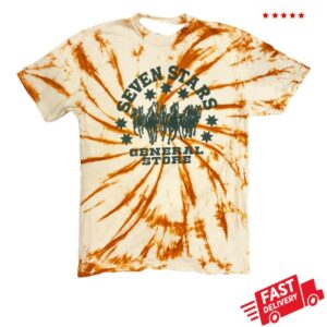 kenny Seven Stars General Store Merch 7Sgs Tie Dye Logo Tee In Orange Rust