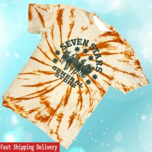 kenny Seven Stars General Store Merch 7Sgs Tie Dye Logo Tee In Orange Rusts