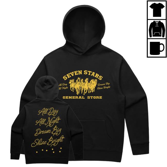 kenny Seven Stars General Store Merch Shop 7Sgs All Day All Night Black Hoodie kenny Seven Stars General Store Merch Shop 7Sgs All Day All Night Black Hoodie