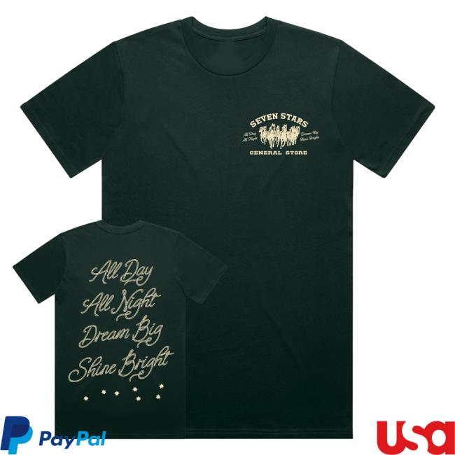 kenny Seven Stars General Store Merch Shop 7Sgs All Day All Nighttee In Pine Green kenny Seven Stars General Store Merch Shop 7Sgs All Day All Nighttee In Pine Green